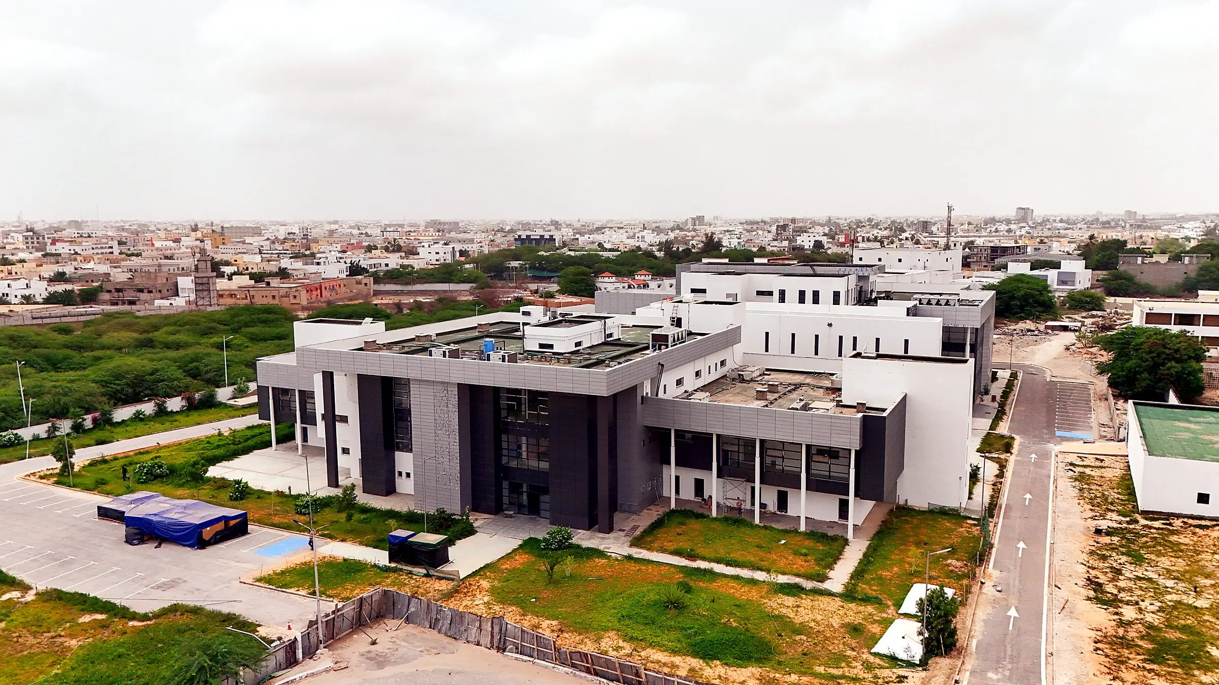 Vue aérienne de l'extension du Centre Hospitalier National de Nouakchott