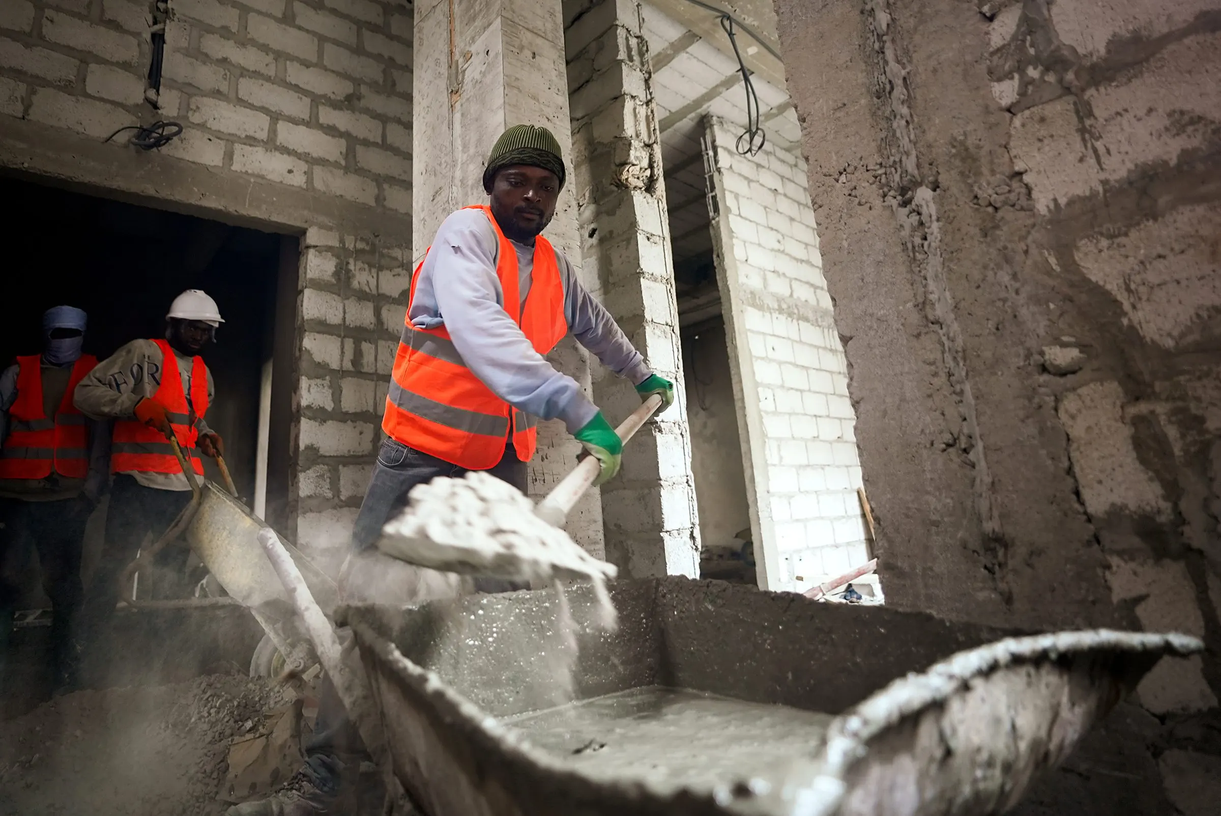 Équipes D.I.D au travail sur chantier