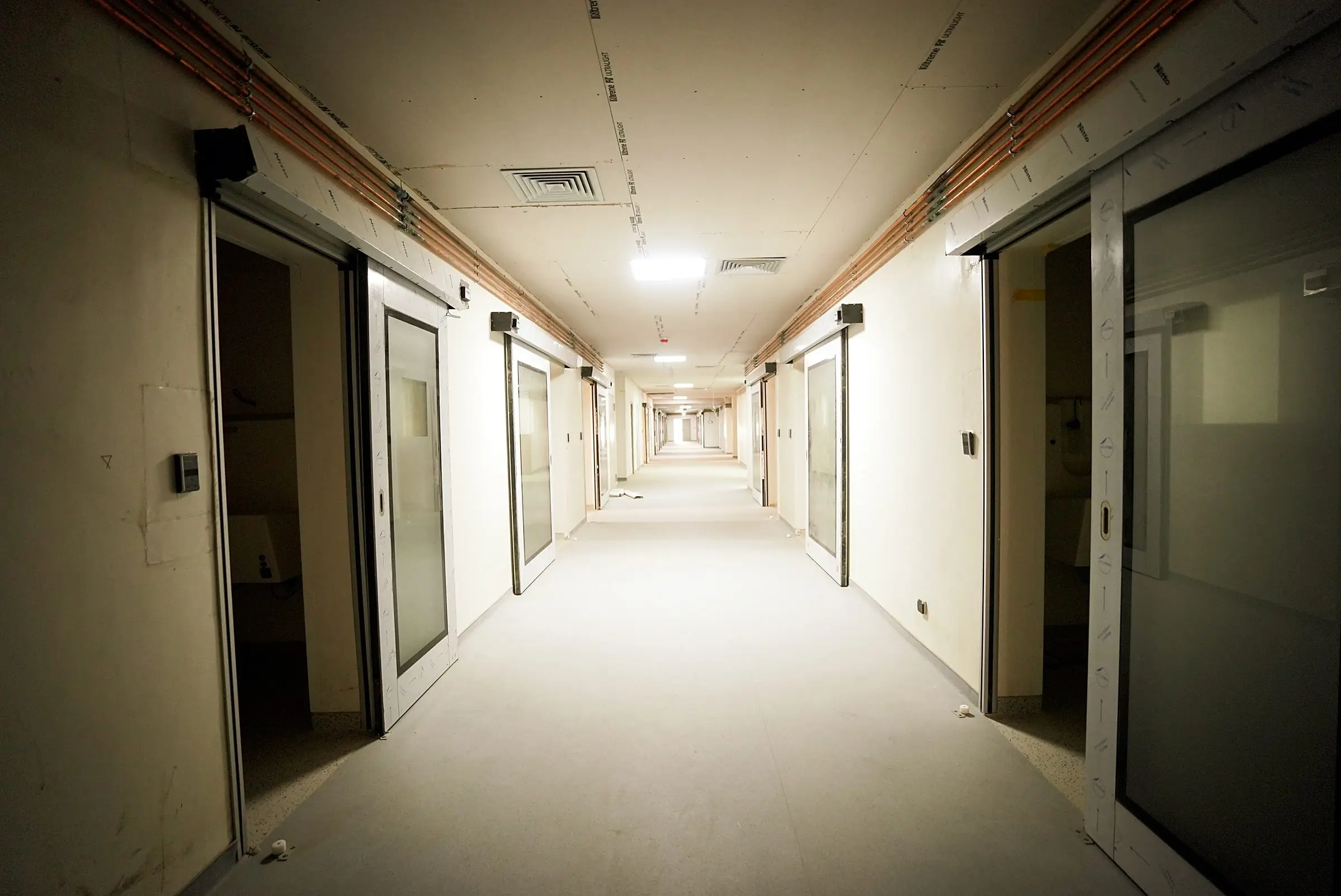 Circulation hospitalière avec portes techniques