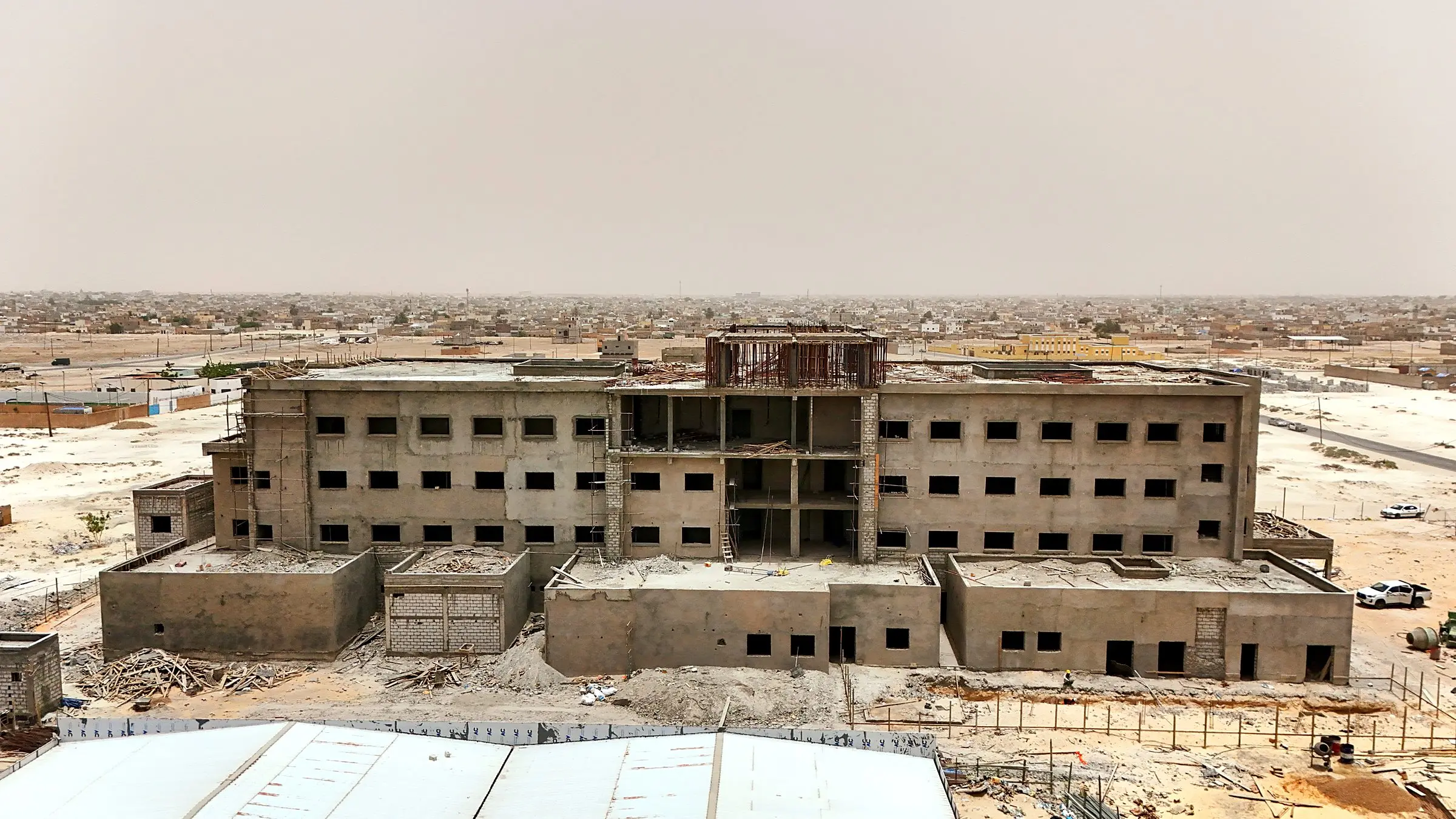 Vue d'ensemble du chantier de l'Hôpital d'Oncologie